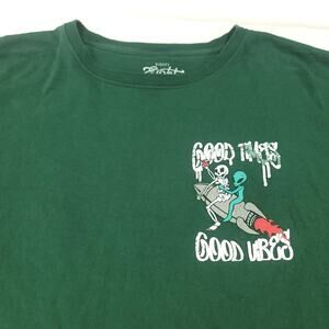 Eighty Eight Brand Good Times Good Vibes Crew Neck T Shirt Mens Size 5XL Green